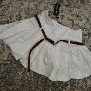 pretty little thing pleated skirt belted